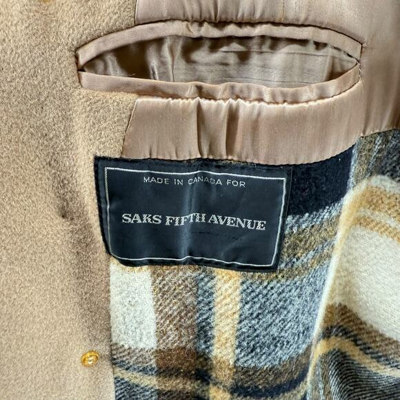 Vintage Aquascutum London Double Breasted Wool Pea Coat Flannel Lining Men's 42R - Picture 4 of 8